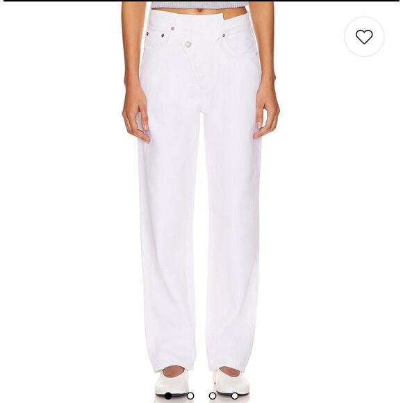 Agolde Criss Cross‎ Size 25 Straight Jeans Milkshake - Picture 1 of 13